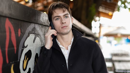 Michael Bengston is 22, and has a brick phone instead of a smart one.