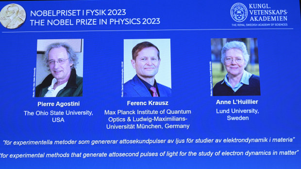 Nobel Prize in Physics awarded to scientists working on electrons in atoms