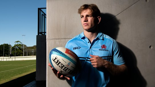Max Jorgensen has scored four tries in four games for the Waratahs.
