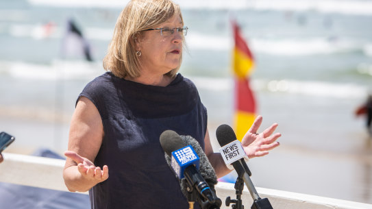Police And Emergency Services Minister Lisa Neville in Ocean Grove.