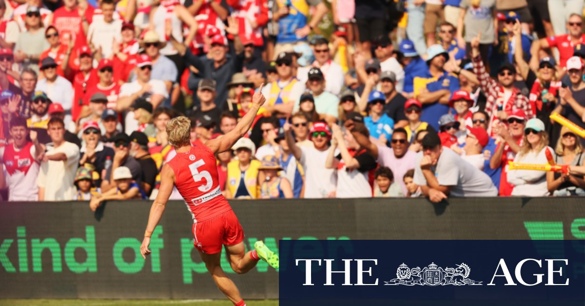 AFL 2024 Sydney Swans scare to fend off Harley Reidinspired West Coast Eagles