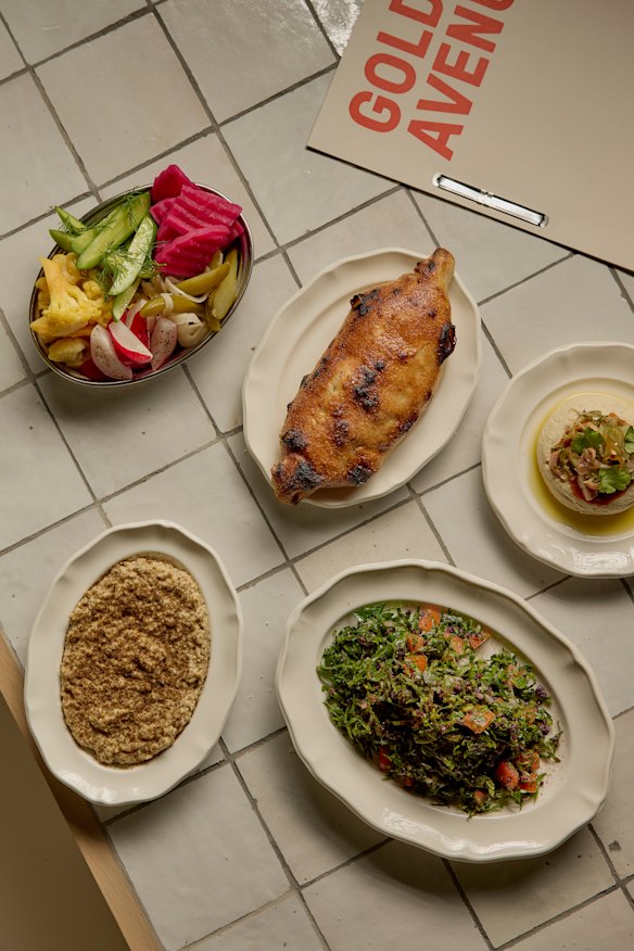 A spread of dishes from Golden Avenue. 