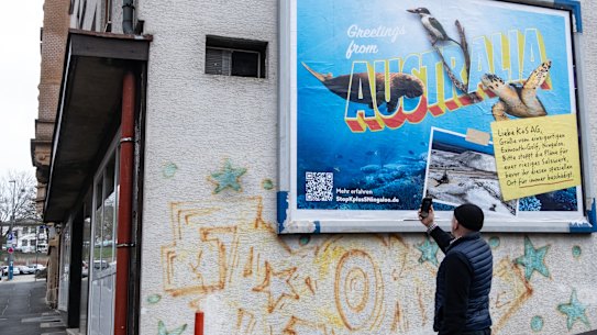 Kassel Germany Billboards and other materials protesting K+S saltworks proposal for Exmouth Gulf region 
