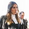 Barristers Sophie Stafford and Colin Mandy, SC, arrive at court on Monday.