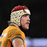 DUBLIN, IRELAND - NOVEMBER 30:  Fraser McReight of Australia looks on  during the Autumn Nations Series 2024 match between Ireland and Australia at the Aviva Stadium on November 30, 2024 in Dublin, Ireland. (Photo by David Rogers/Getty Images)