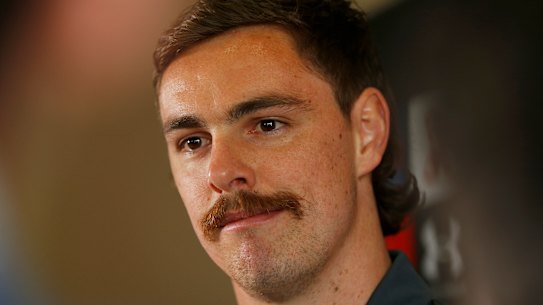 Returning forward Joe Daniher at Essendon on Thursday.