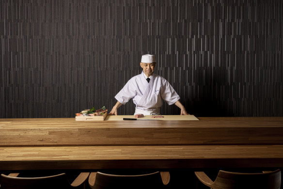 The chef’s counter at Minamishima.