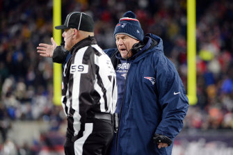 Bill Belichick was unhappy with a decision on the night.