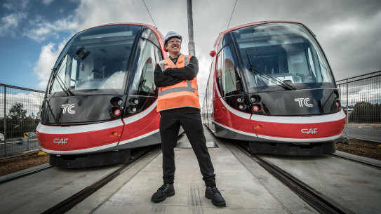 Former Canberra maths teacher Anthony Reid has made a career change and is now a  trainee light rail driver.