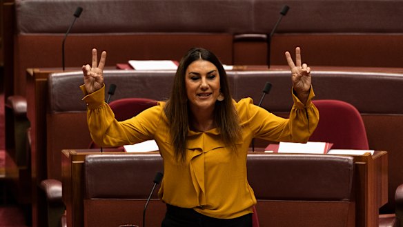 Thorpe during a debate over the latest Closing the Gap report in March.