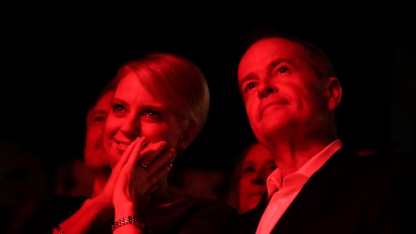Chloe and Bill Shorten at a launch for Labor's arts policy in Melbourne.