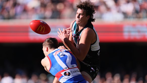 Port Adelaide’s Ollie Lord is attracting attention, including from Melbourne.