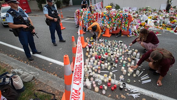 Thousands of school children gathered in a vigil for the victims of Friday's attacks.
