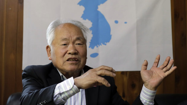 Kim Young-sik, 85, who said he was tortured after his capture by the South Korean regime in 1962.