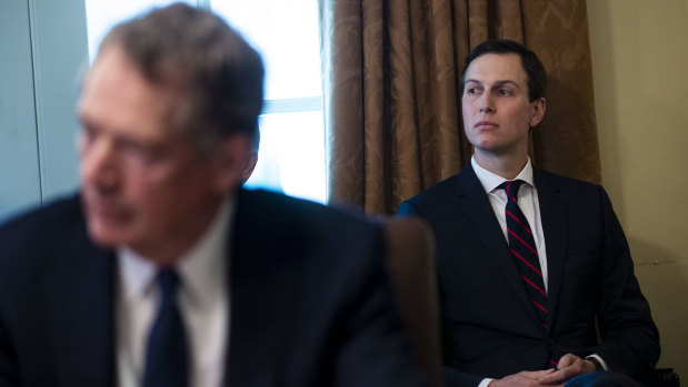 Jared Kushner, right, has emerged as an omnipresent and assertive player in the now-34-day shutdown.