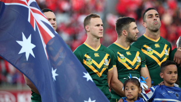 The Kangaroos lined up against Tonga in November 2019, the last time the Australian team played a Test match.