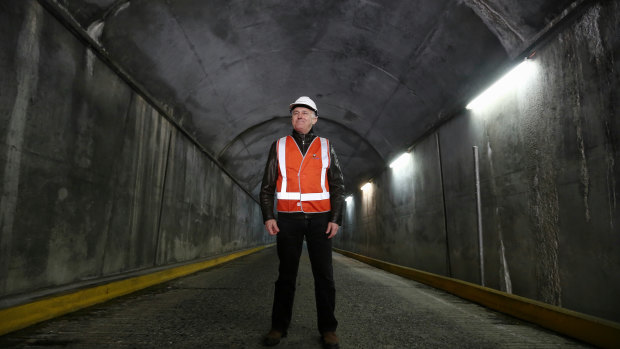 The Snowy Hydro expansion was a signature project of former prime minister Malcolm Turnbull, pictured here touring the facility. 