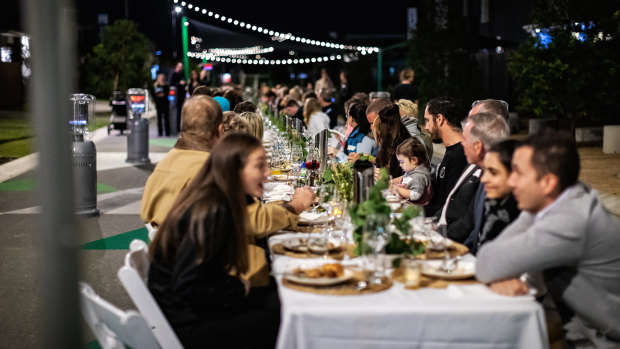 Long table dinners at the Harmony suburb have become popular with residents.