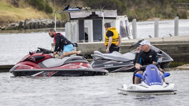 Personal watercraft at Carrum beach.