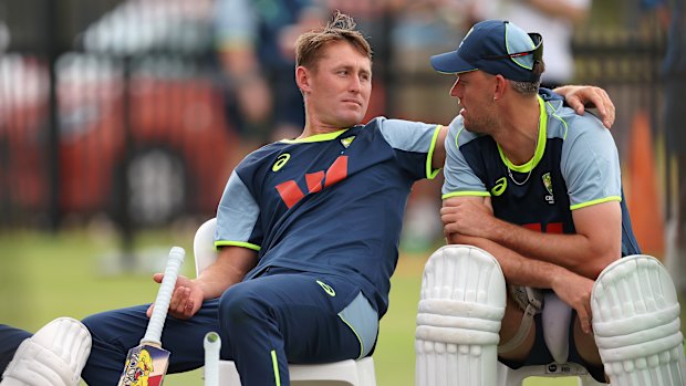 Beau Webster (right) is unlucky to miss out on the first Test team, while Marnus Labuschagne makes his Test return.
