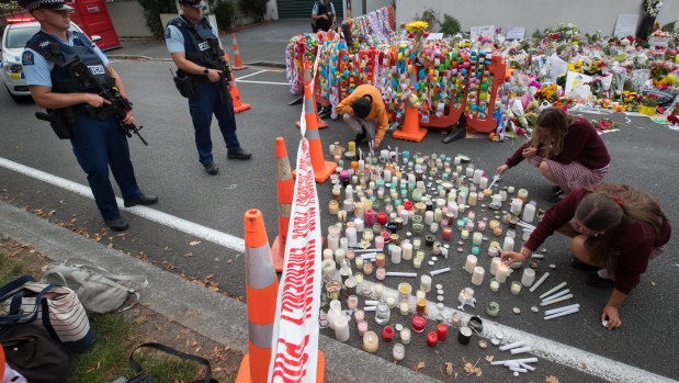 Thousands of school children gathered in a vigil for the victims of Friday's attacks.