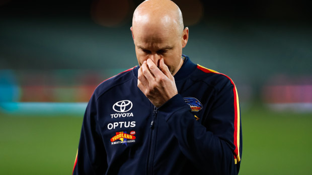 Coach Matthew Nicks was disappointed with the Crows' performance. 