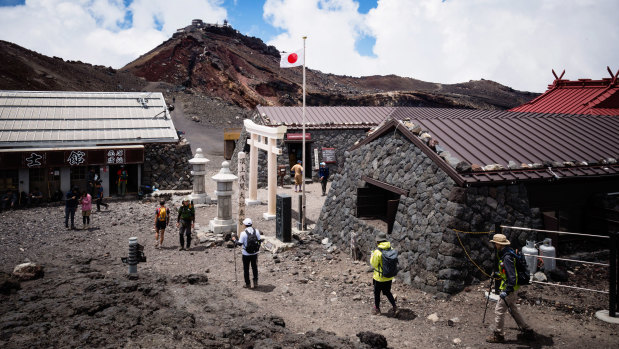 The post office at the top of Mount Fuji.