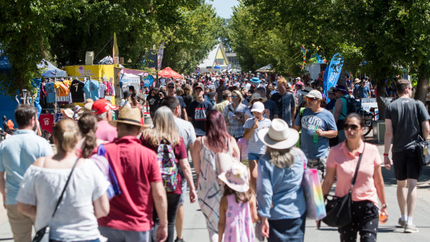 Crowds flock to the Royal Canberra Show on Saturday.