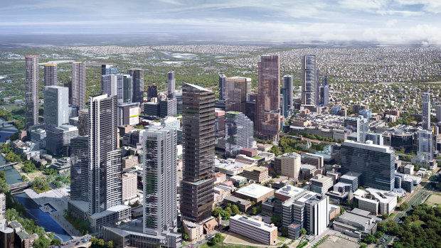 An artist's impression of Parramatta in coming years.