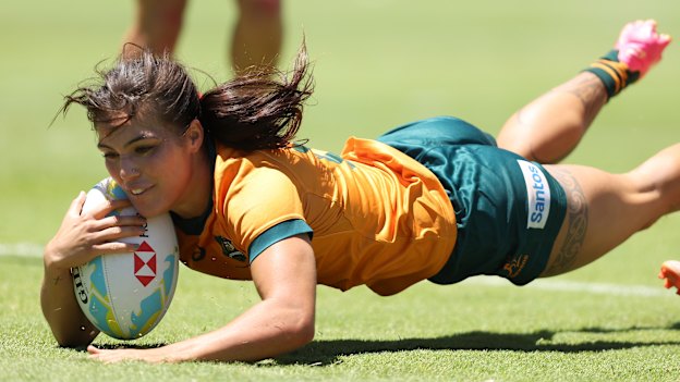 Madison Ashby scores against Canada.