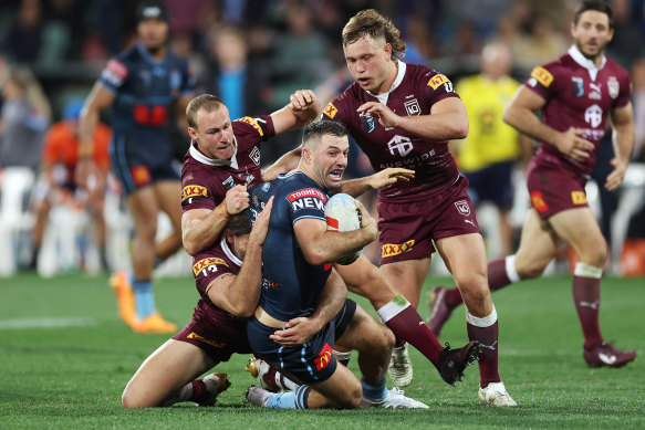 Blues captain James Tedesco was short of his best in game one.