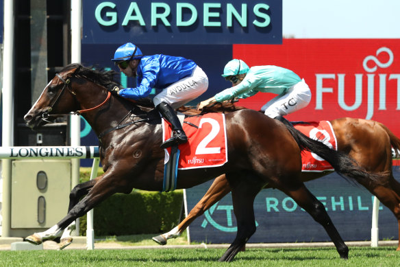 Cylinder chases a $1 million bonus from a perfect draw at the Golden Slipper on Saturday.