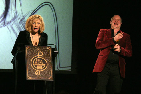 Aria Icons Hall of Fame: Renee Geyer and Michael Gudinski.