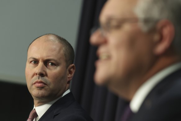 The Lodge in lockdown: Treasurer Josh Frydenberg has temporarily moved in with PM Scott Morrison.