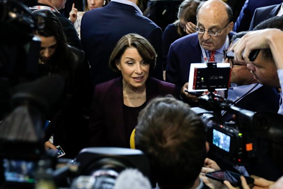 Democratic presidential candidate Amy Klobuchar.