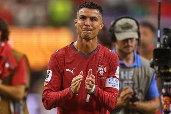 Cristiano Ronaldo couldn’t hold back tears after Portugal’s defeat to Spain in the last 16.