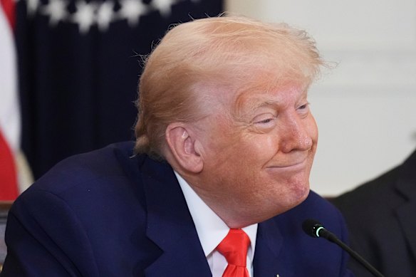 US President Donald Trump at the White House on Thursday.