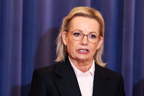 Sussan Ley speaking for the first time as opposition leader.