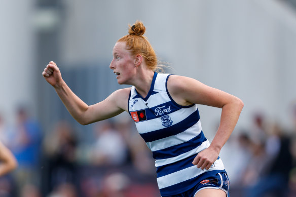 Aishling Moloney kicked the sealer for the Cats.