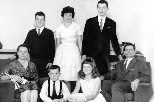 The Ballan family in 1959, the year after they arrived in Australia. 