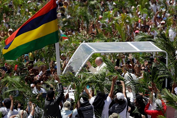 The Pope visited the island of Mauritius in September.
