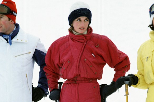 Princess Diana lighting up the Liechtenstein slopes in 1985.