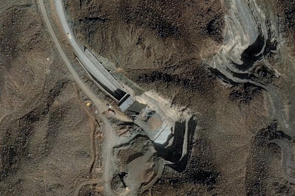 Satellite images showed apparent work to reinforce the entrances of Iran’s uranium enrichment site at Natanz.