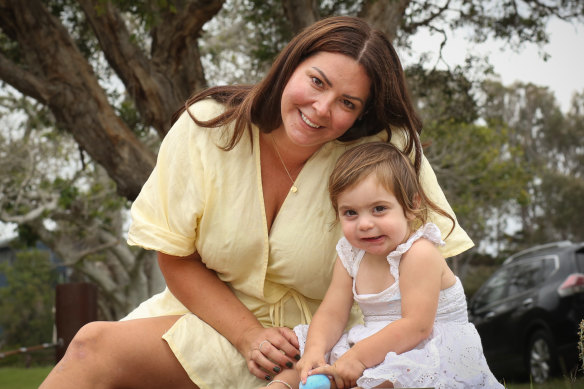 Tobi Harry with daughter York. She says there is too much stigma around taking anxiety medication while pregnant.