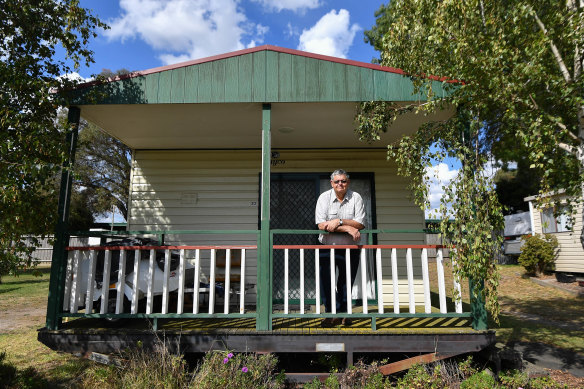 Leongatha caravan park resident of 32 years Lance Waller has never seen the park as quiet as it is now. 