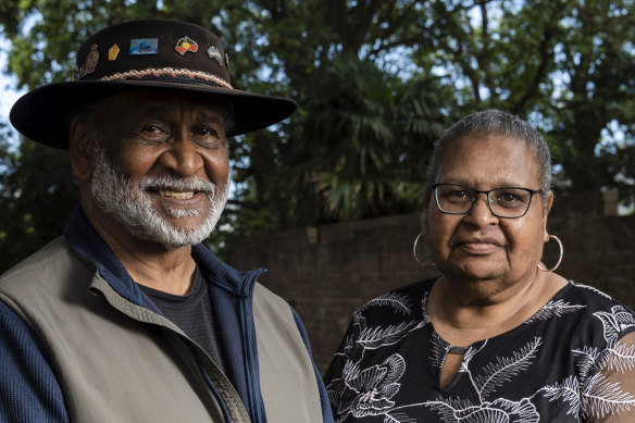 Kabi Kabi and Gurang Gurang pastor Ray Minniecon with Torres Strait Islander woman Aunty Thelma Quartey. 