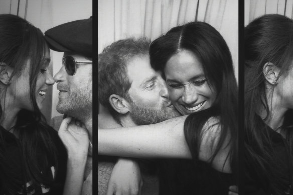 Prince Harry and Meghan, Duke and Duchess of Sussex in an image released by Netflix.