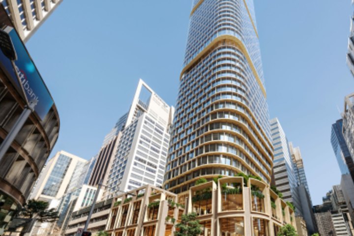 Milligan Group’s proposed 55-storey tower on the corner of Sydney’s Hunter and Pitt streets.