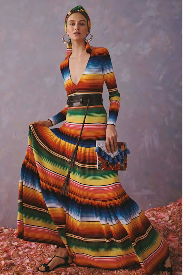 This striped knit shirtdress was criticised for too closely resembling a serape from Saltillo.