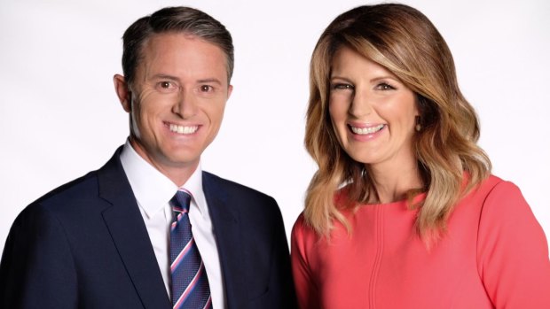 Max Futcher and Seven News co-anchor Sharyn Ghidella.